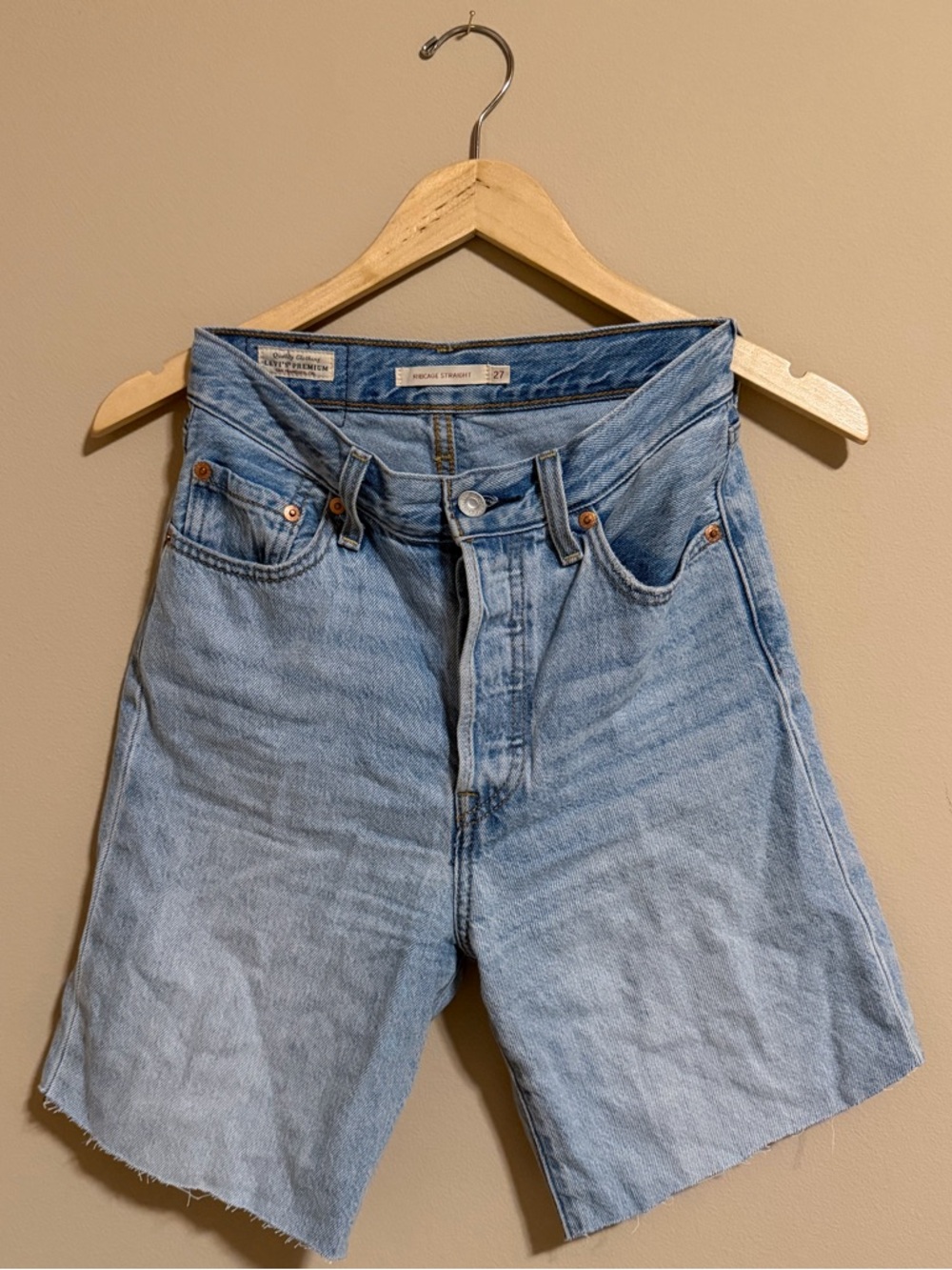 Levi's Light‎ Blue Denim Cutoff Shorts